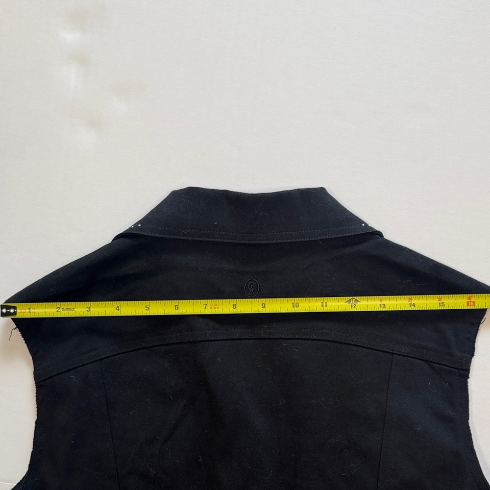 Christine Alexander Black studded Stars and Button Down vest. Rhinestones - Picture 11 of 11